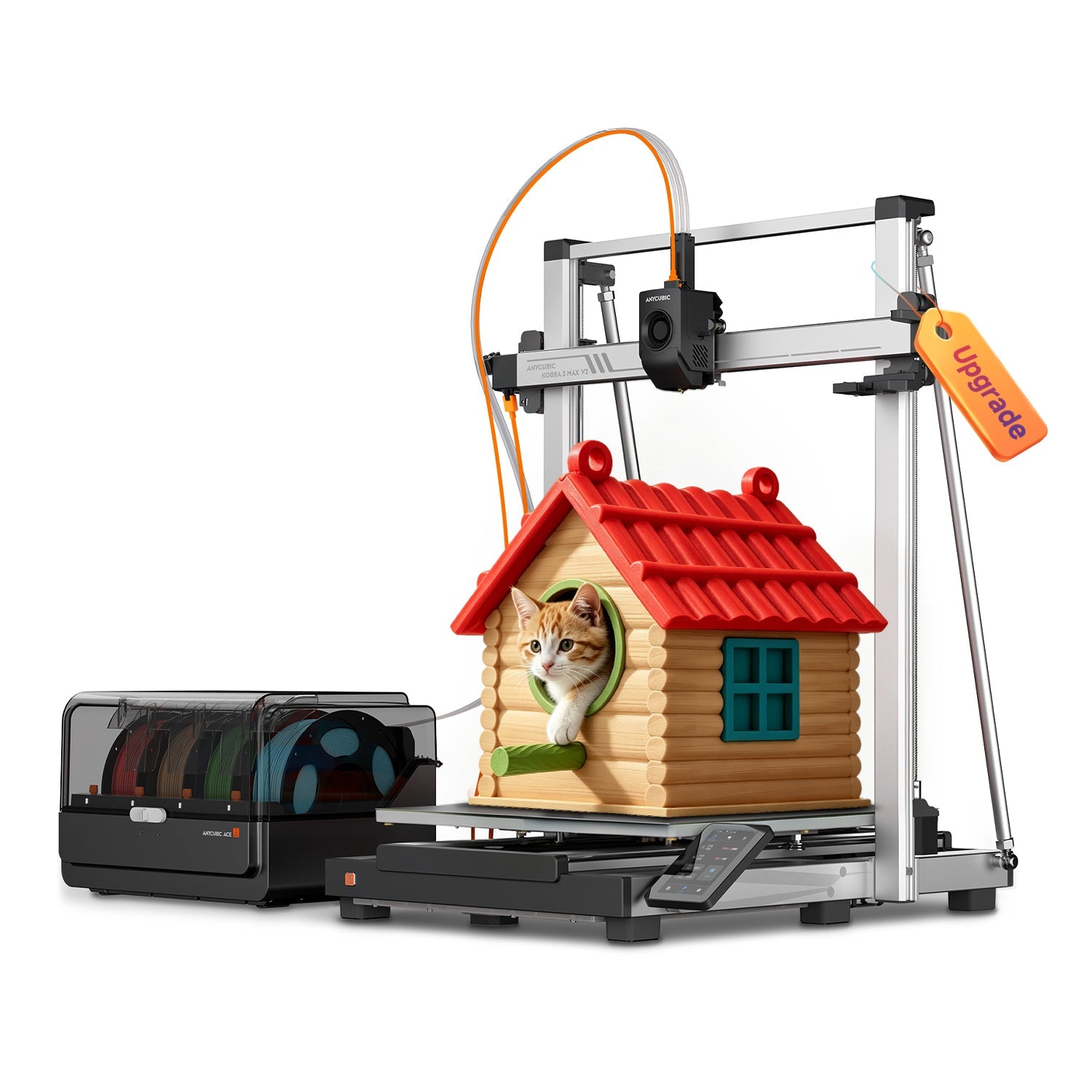 This enormous Anycubic Kobra 3 Max V2 3D printer deal with four-color printing gets a