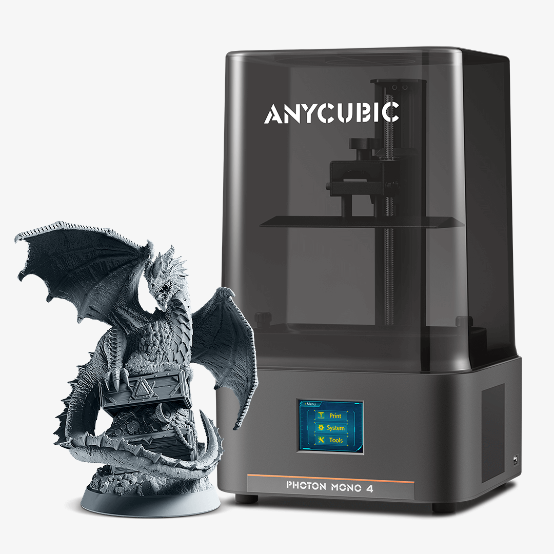 Anycubic Photon Mono 4 Resin Printer with Detailed 3D Printed Model