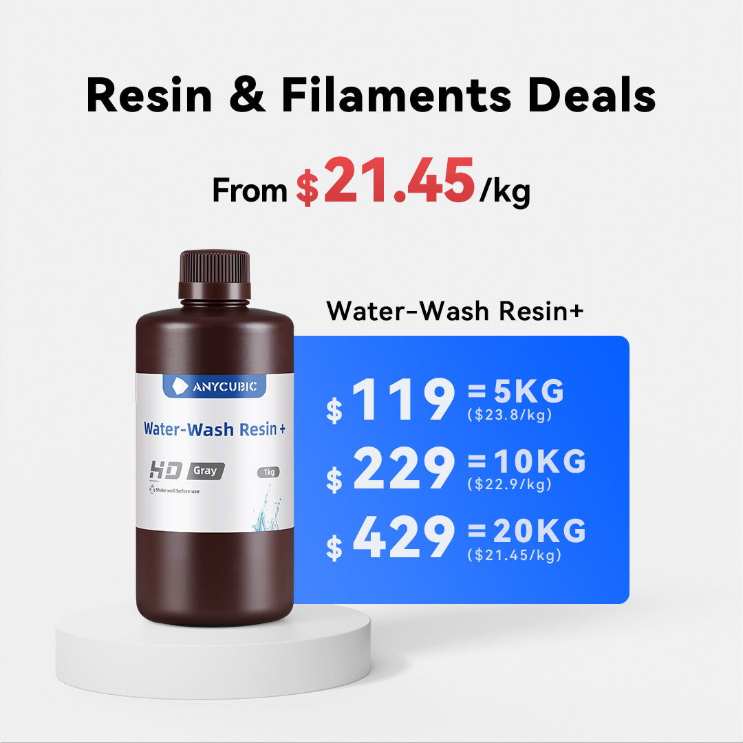 Anycubic Water-Wash Hars 2.0 voor LCD 3D-rinters, 405nm UV-uithardende Hars, Hoge Precisie, Geurarm, Hoge Flexibiliteit, Langdurige Kleur, Transparant, 1000g Anycubic Water-Wash Hars 2.0 voor LCD 3D-rinters, 405nm UV-uithardende Hars, Hoge Precisie, Geurarm, Hoge Flexibiliteit, Langdurige Kleur, Transparant, 1000g