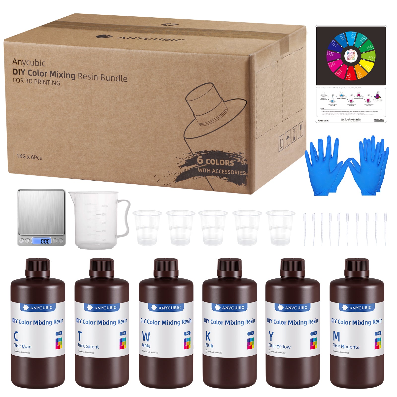 Anycubic DIY Color Mixing Resin: Endless Color Customization, Unleash ...