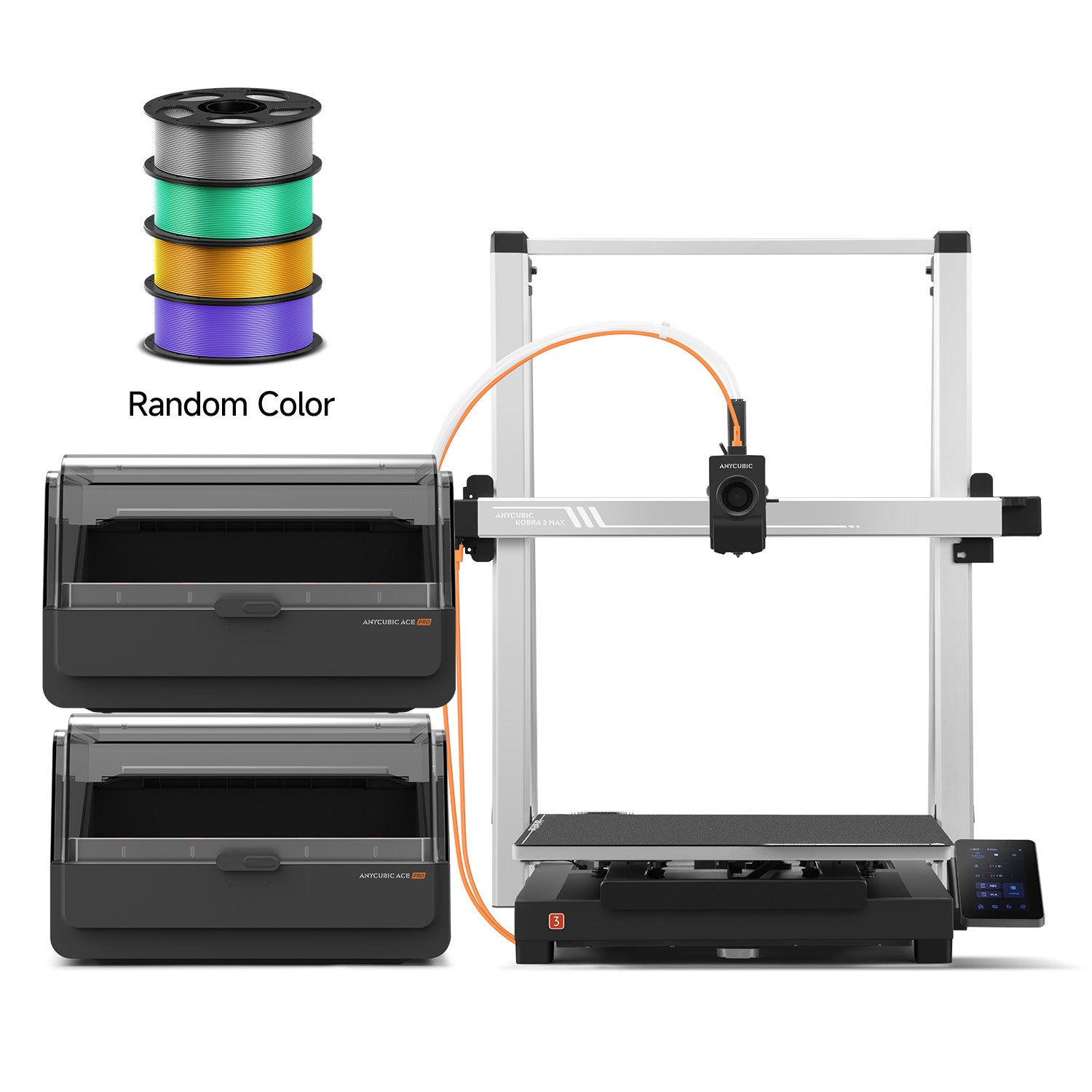 ANYCUBIC Kobra 3 Max 3Dプリンター (2) Kobra 3 Max Combo: The Largest Consumer-Grade Multicolor 3D