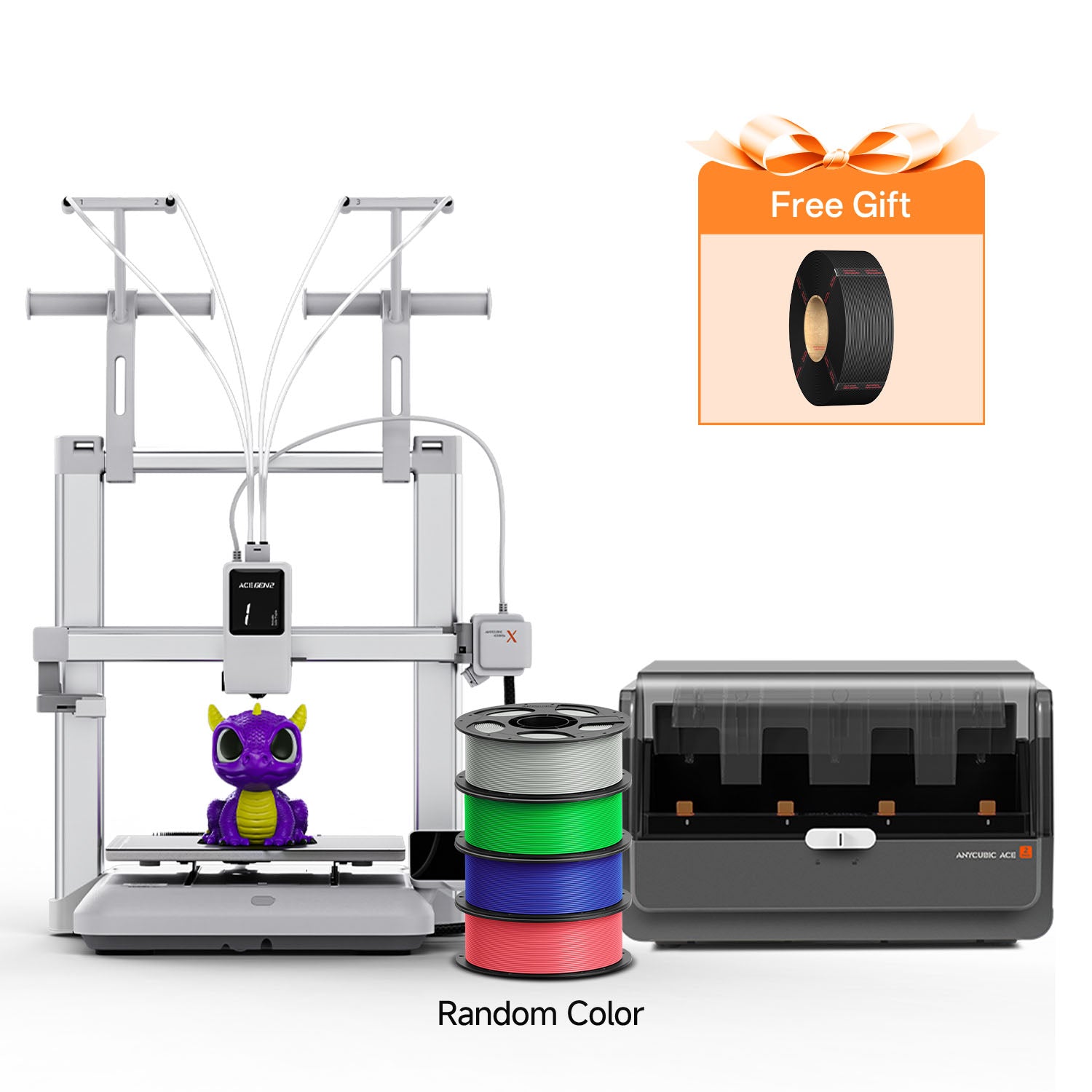 Anycubic Kobra X 4-Color Built-in 3D Printer, Perfect First Layer, Quiet Printing, Stable Printing, Easy to Use for Beginners