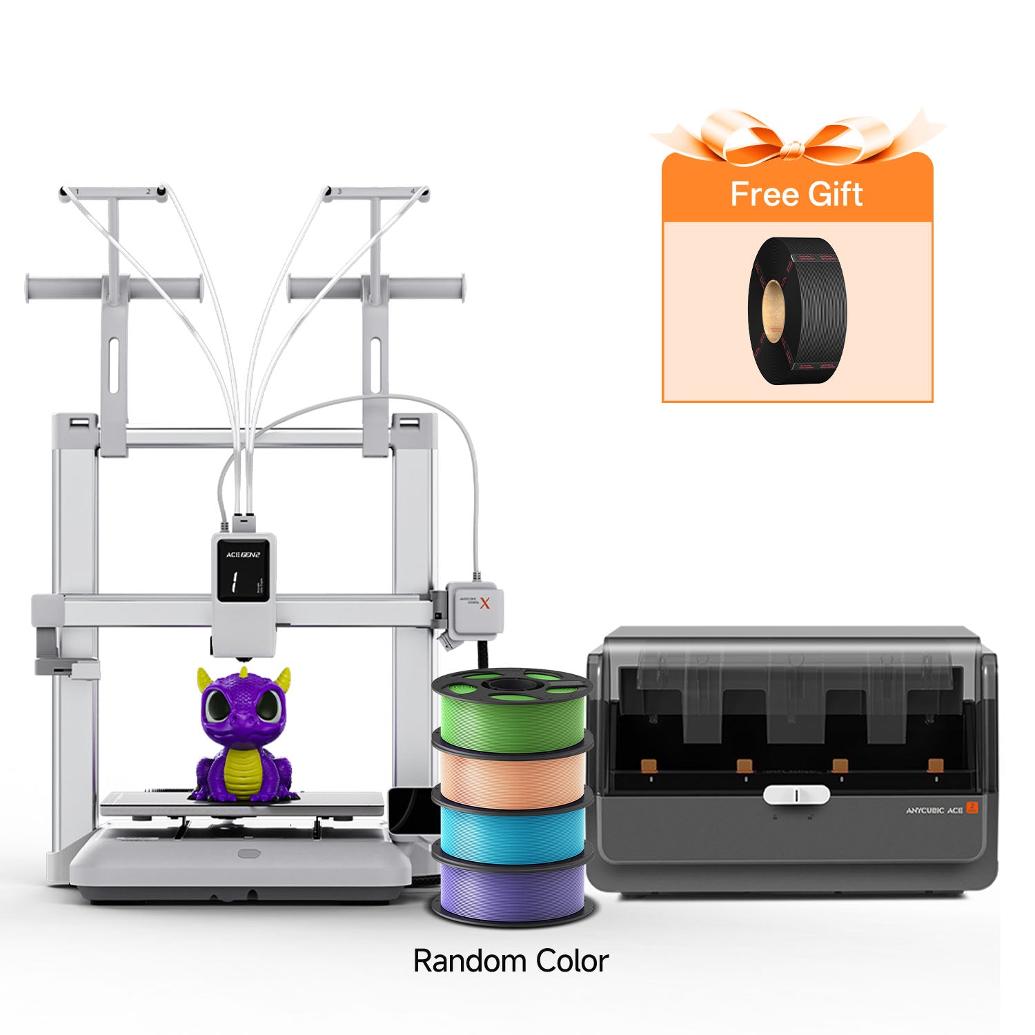 Anycubic Kobra X 4-Color Built-in 3D Printer, Perfect First Layer, Quiet Printing, Stable Printing, Easy to Use for Beginners
