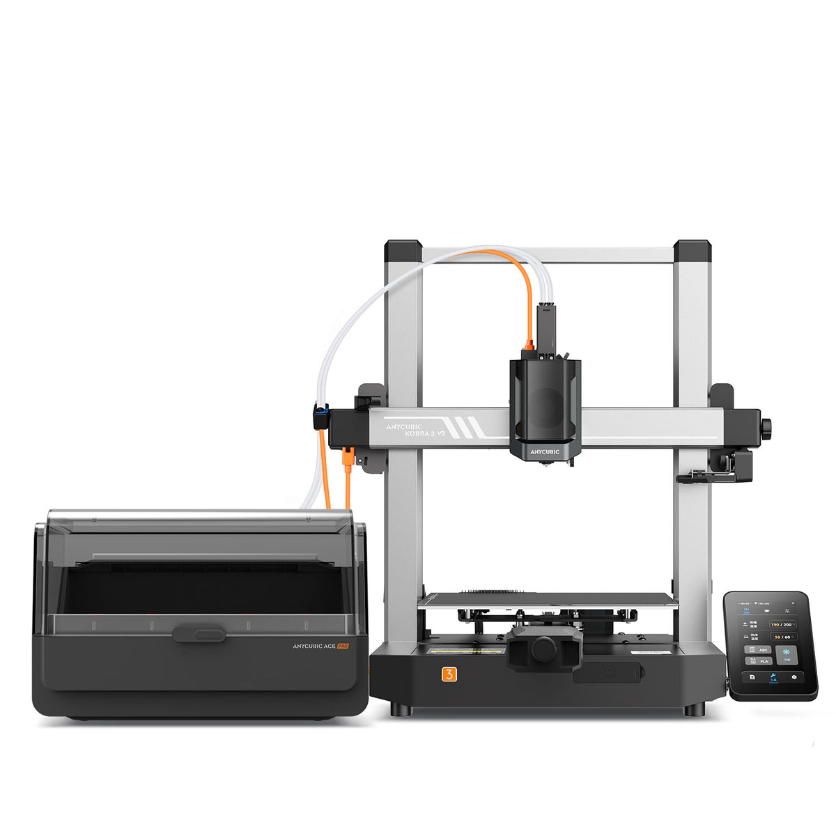 ANYCUBIC Kobra 3 V2 Combo Stampante 3D FDM a 8 Colori, Velocà 600mm/s, Asciugatura Attiva del Filamento, Livellamento Automatico, Dimensioni 255*255*260mm ANYCUBIC Kobra 3 V2 Combo Stampante 3D FDM a 8 Colori, Velocà 600mm/s, Asciugatura Attiva del Filamento, Livellamento Automatico, Dimensioni 255*255*260mm
