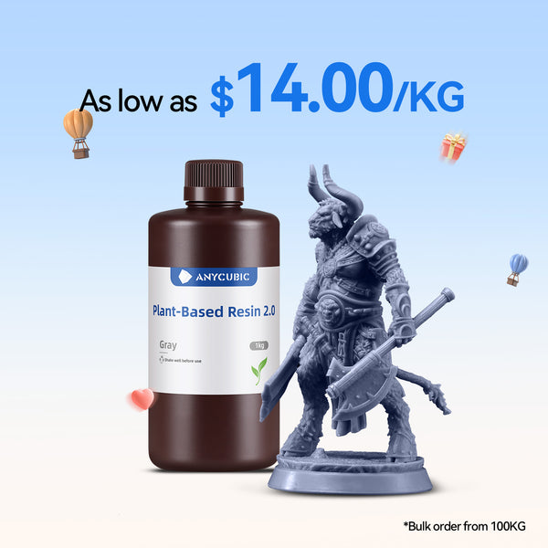 Resina 3D A Base Vegetale JAMG HE - 500g, Colore Pelle, Low Odor, Per Stampanti LCD/DLP/SLA