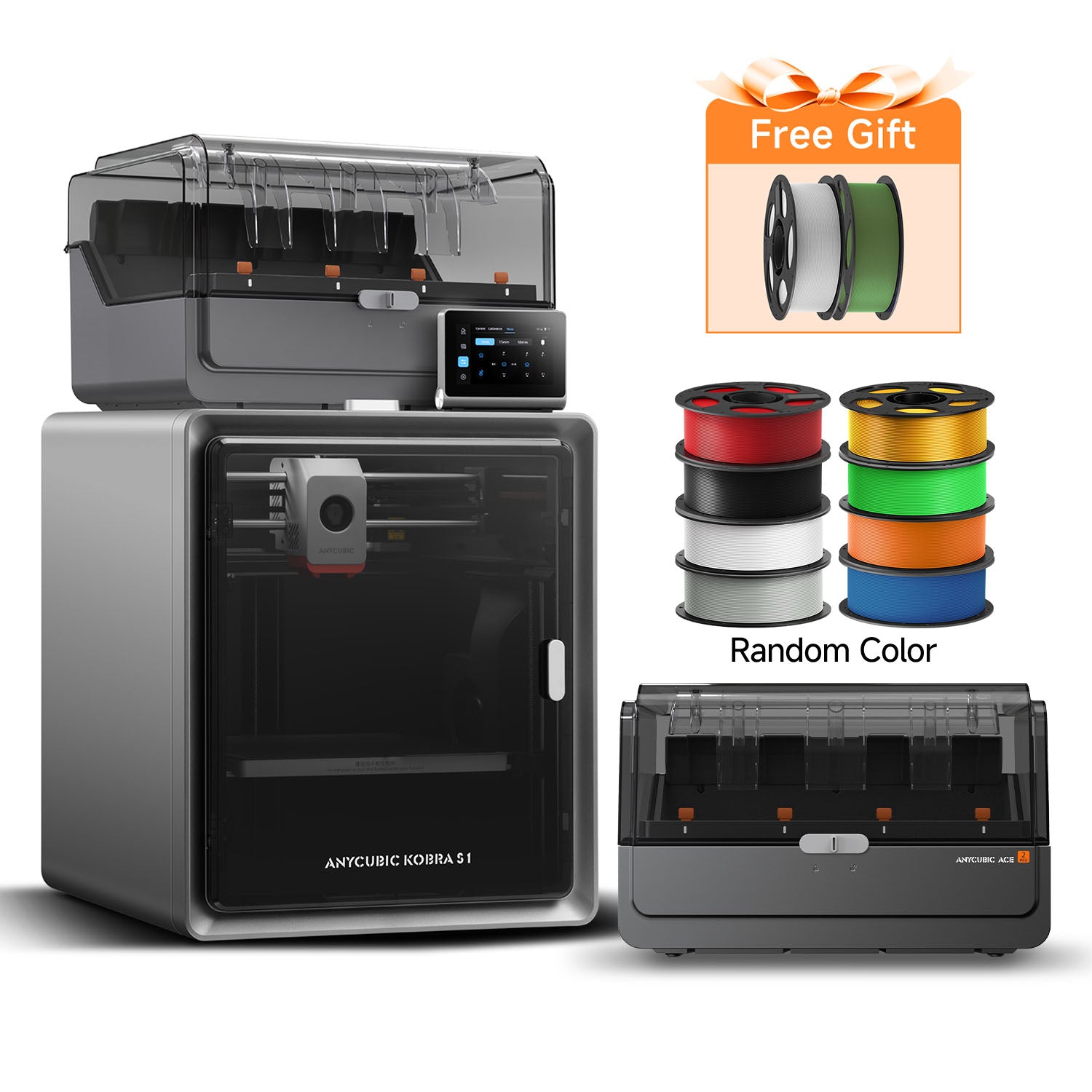 Kobra S1 ACE 2 Pro Combo: 16-Color CoreXY 3D Printer