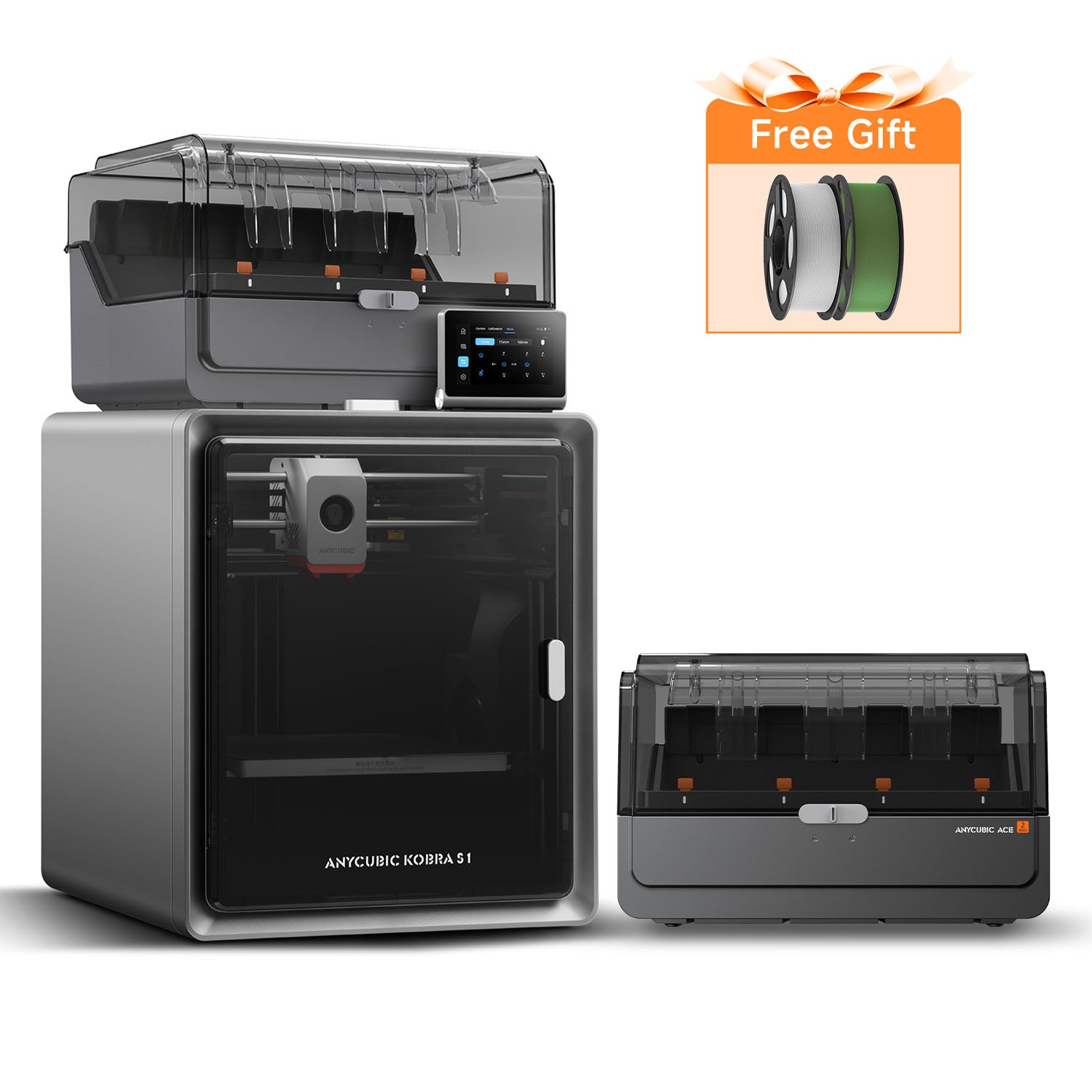 【新品・未使用】Anycubic Kobra S1 Combo 3Dプリンター Kobra S1 ACE 2 Pro Combo: 16-Color CoreXY 3D Printer