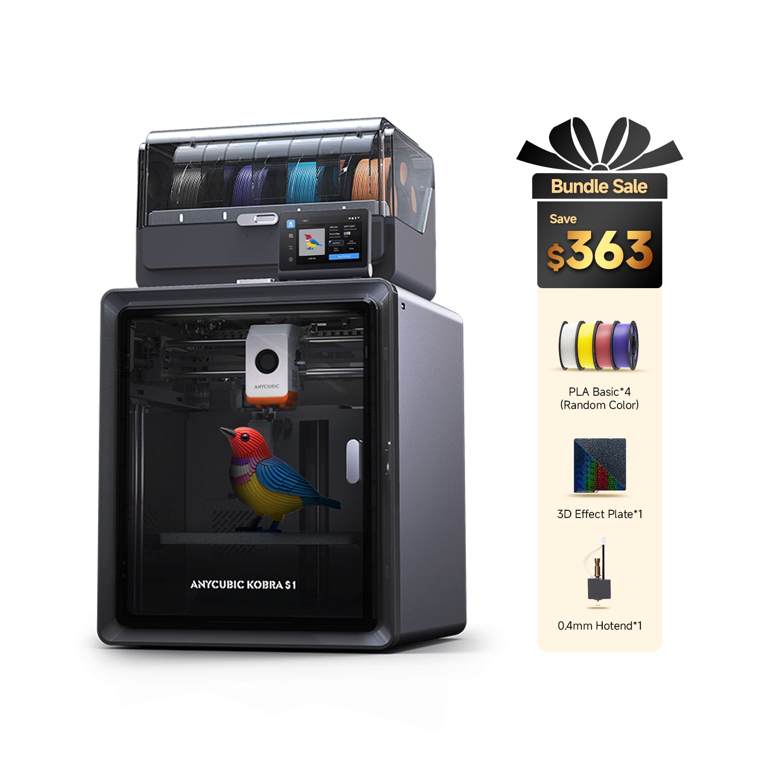 Kobra S1 Combo – High-Speed 4-Color 3D Printer for Fast Creation