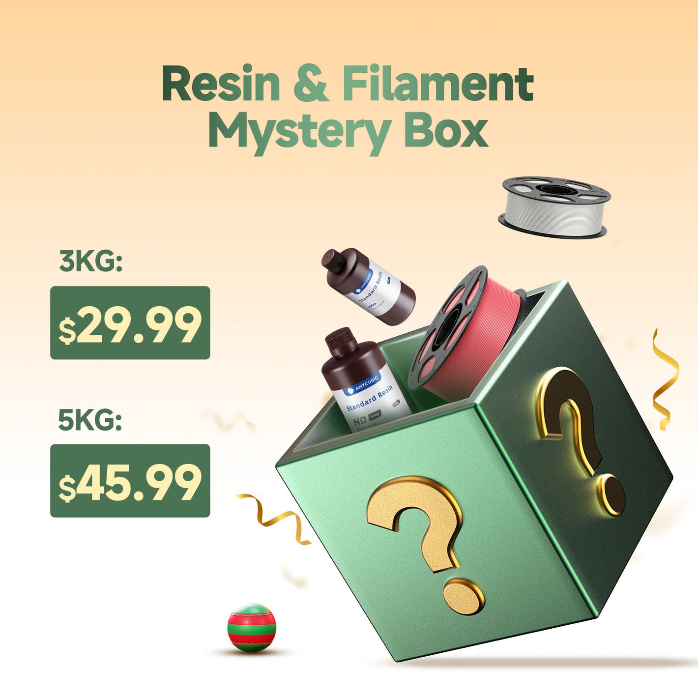 Anycubic Resin and Filaments Mystery Box