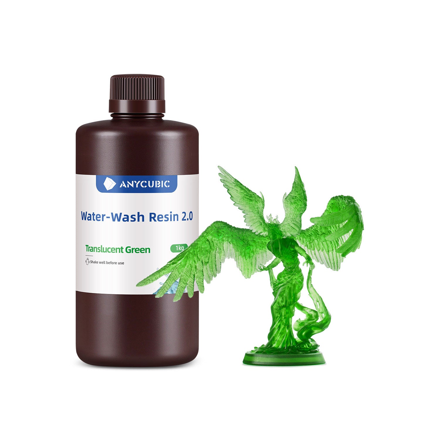 ANYCUBIC Water-Wash Resin 1kg×4本　水洗いレジン Anycubic Water-Wash Resin+: Eco-friendly Water-washable resins for